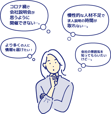 コロナ禍で会社説明会が思う様に開催できない